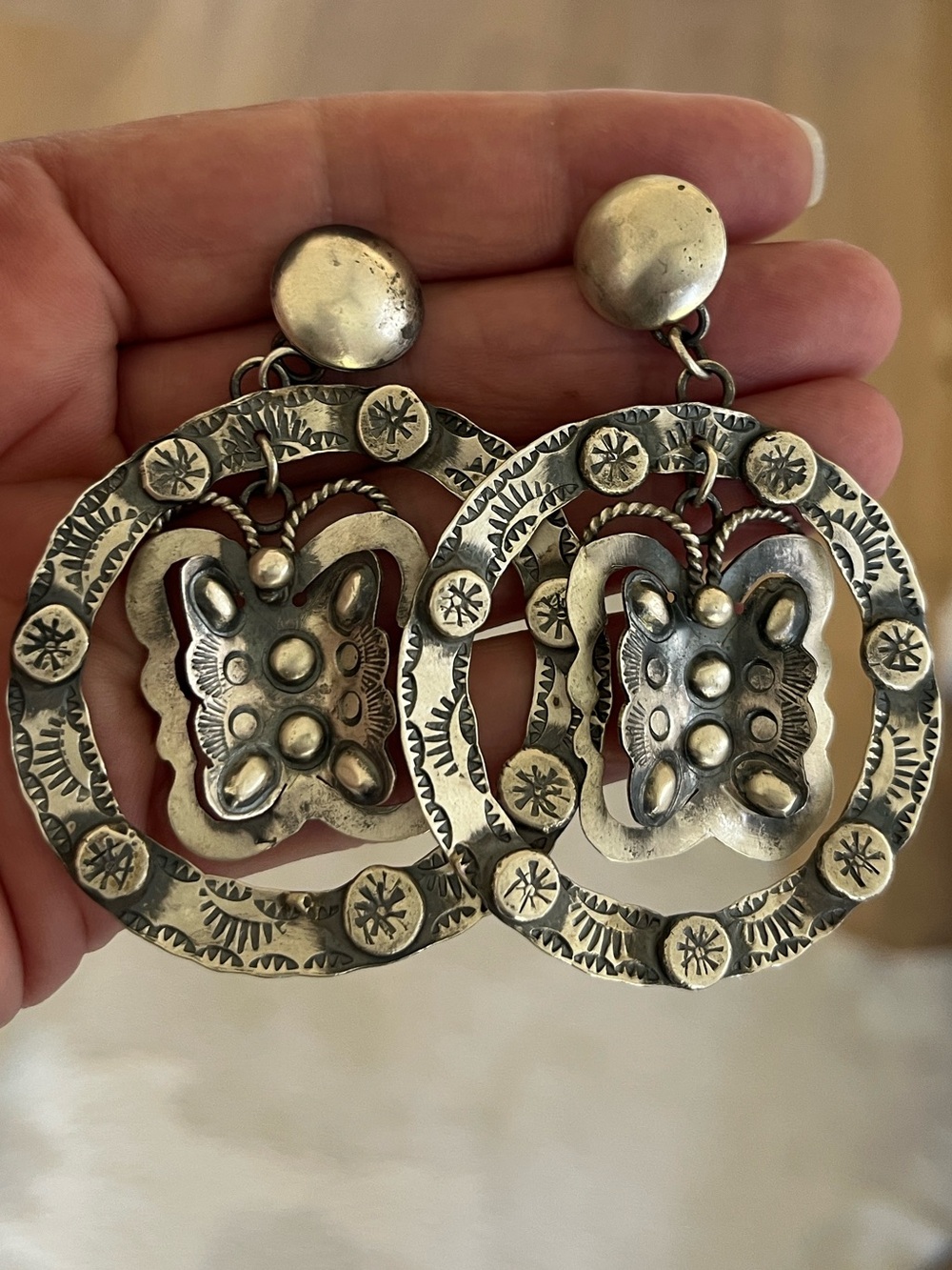 Navajo Sterling Butterfly Earrings